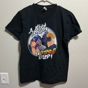 Men's AEW Fuego del Sol - A Kiss for Luck (SAMMY VLOG) T-Shirt - Size M - BLACK